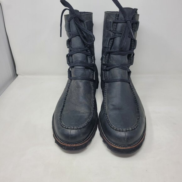 Sorel Mad Boot Mens Size 15 Hi Top Lace Up Gray/Black Leather Combat Charcoal main image 4